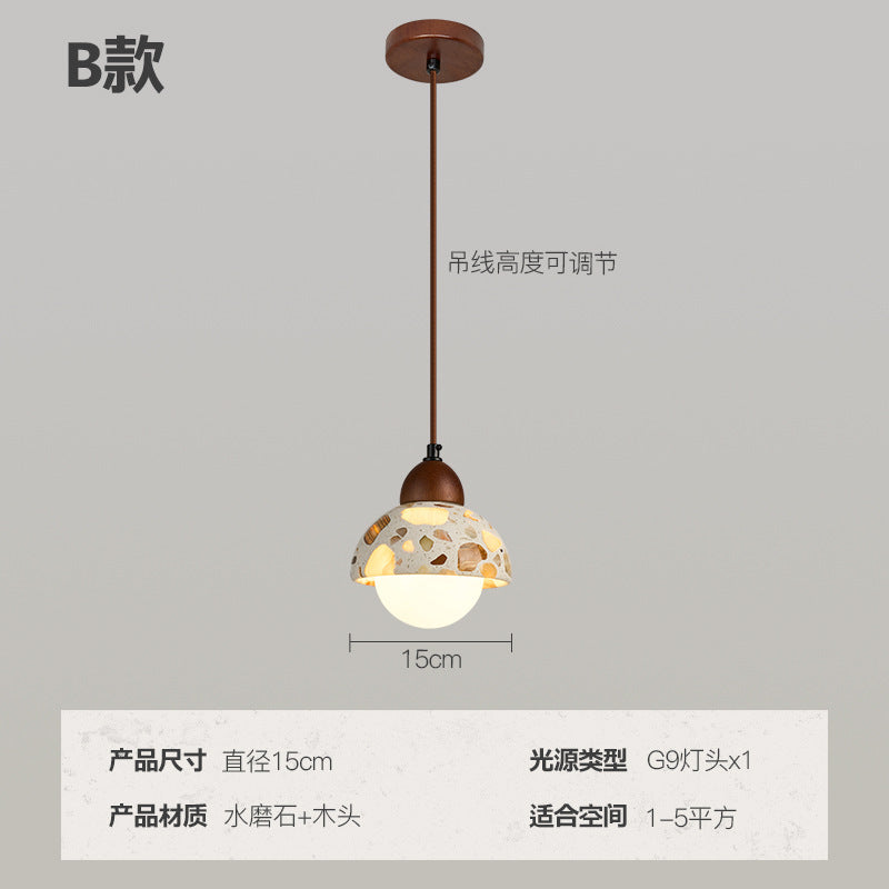 Wabi Sandy Wind Restaurant Chandelier Nordic Creative Terrazzo Combination Retro Homestay Bedroom Bedside Cafe Lighting