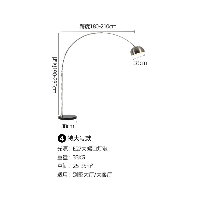 [Factory direct sales] Modern simple living room hotel bedroom stainless steel floor lamp large, medium and small fishing lighting