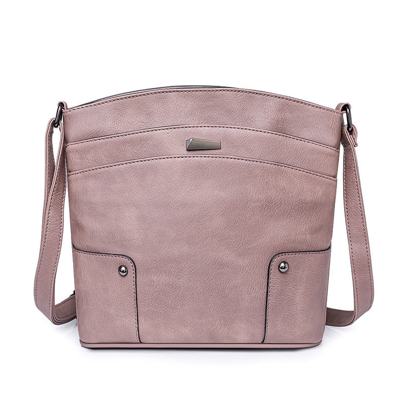 Cross-border retro multi-layer PU bag women's 2025 new simple and advanced messenger bag women's shoulder bag wholesale