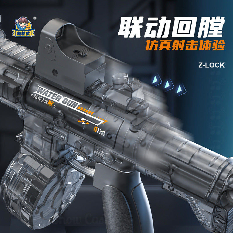 m416 electric burst water gun large capacity linkage reloading flash cool light outdoor toys for boys