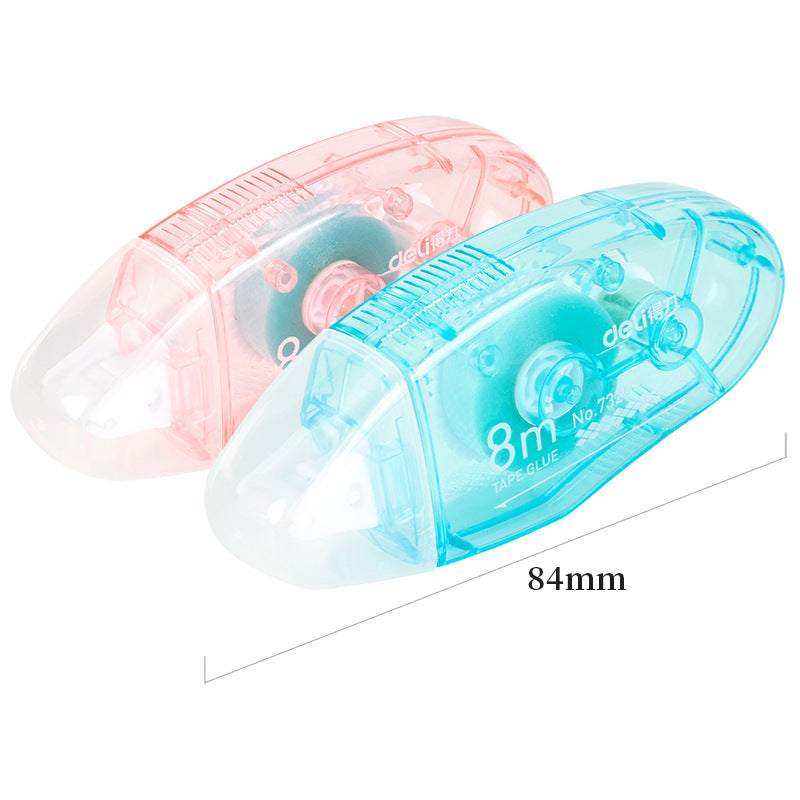 Deli 7326 point dispensing double-sided tape 6mm * 8m high viscosity correction belt type student double-sided tape wholesale