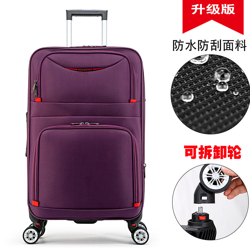 Processing custom large-capacity suitcase men's trolley case Oxford cloth universal wheel password suitcase children's leather luggage