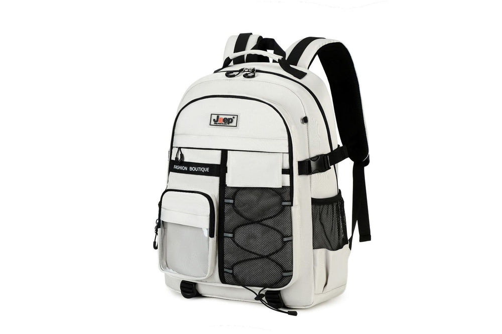 Jeep kids' large capacity school backpack - pressure-reducing, spine-protecting, waterproof backpack for grades 3-6 and middle school students (boys & girls)