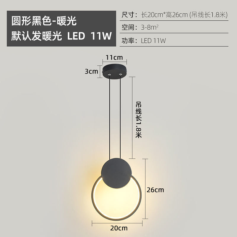 Chandelier bedside indoor bedroom lights ins Internet celebrities Nordic simple creative small personality restaurant bar lighting