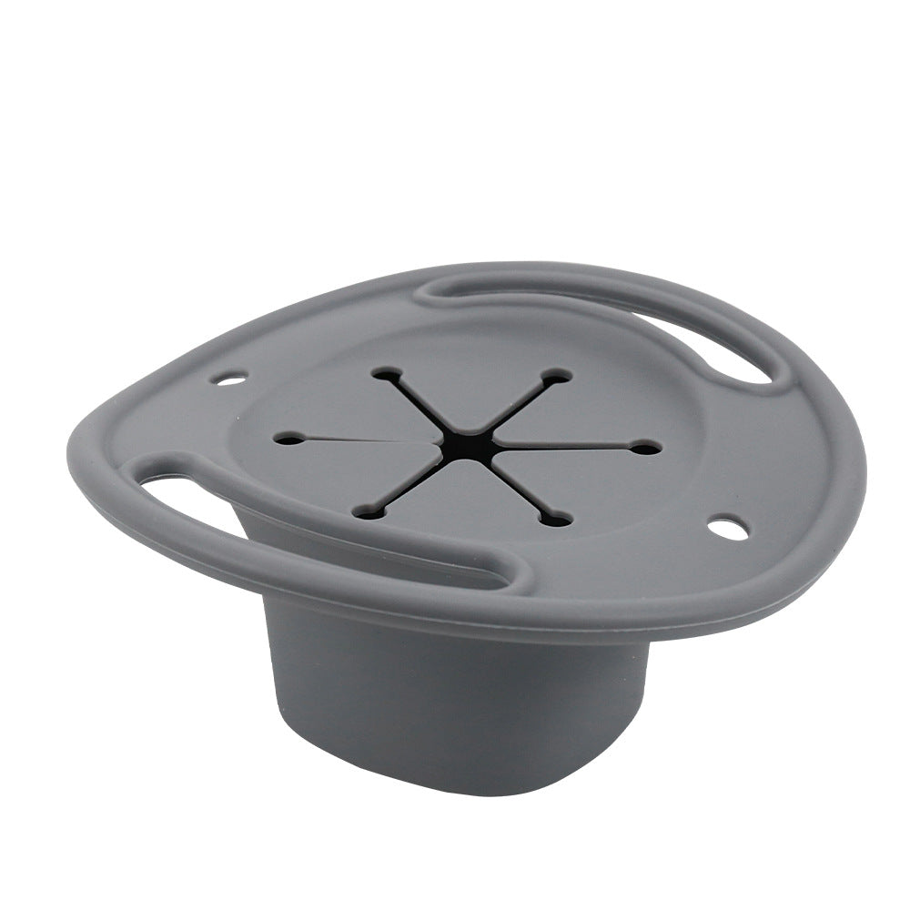 Cross-border new denim hat binaural handle silicone snack cup, portable children's cartoon snack cup with lid