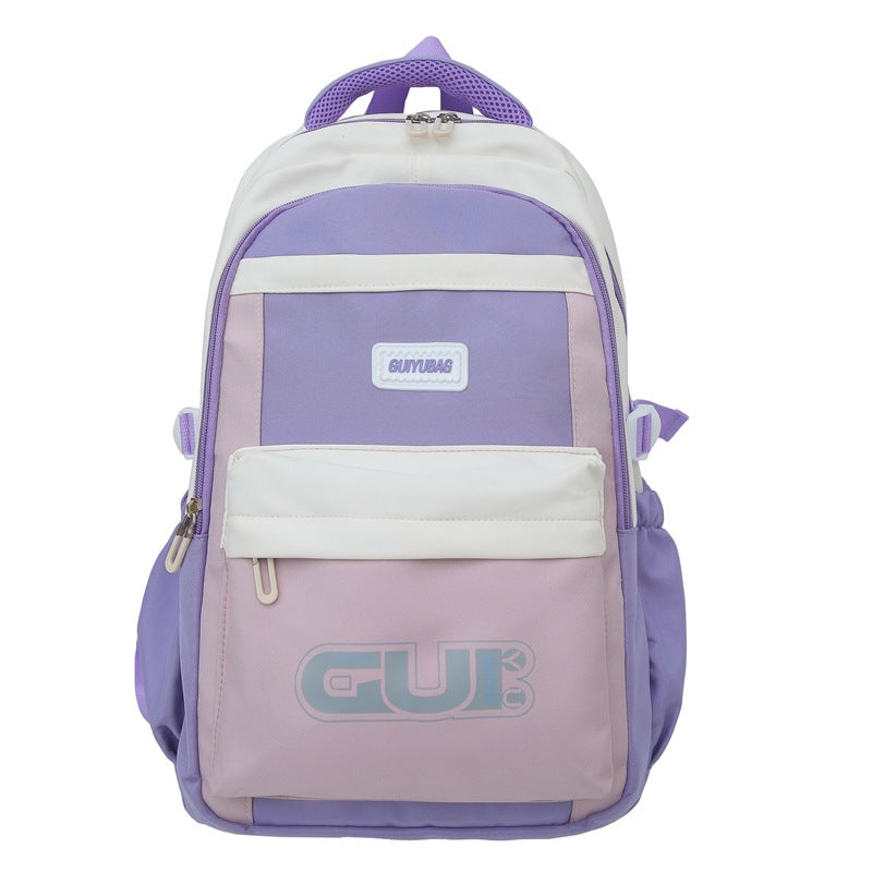 School bag men's new Korean version high value junior high school students lightweight computer backpack female college students large capacity backpack