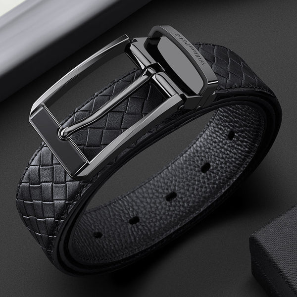 Emperor Paul Belt Men's Premium New Versatile Trendy Braided Belt Men's Pin Buckle Belt Men's Genuine Leather