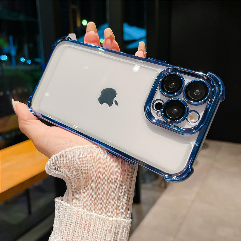 All-inclusive lens film four-corner airbag apple 17 mobile phone case suitable for iphone14 anti-fall 13promax protective cover