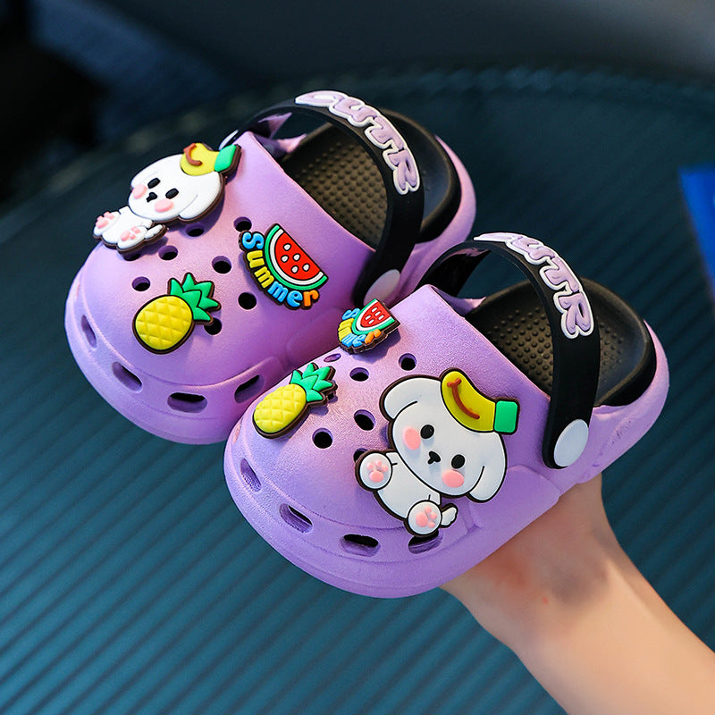 Kids' clogs: summer indoor anti-slip cartoon sandals for boys and girls, toddler to big kid sizes, perfect for indoor, outdoor, beach, and everyday wear