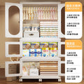 Foldable storage cabinet - no assembly required, extra thick, large capacity wardrobe, perfect for rentals, open-door design, ideal for baby snacks and miscellaneous items