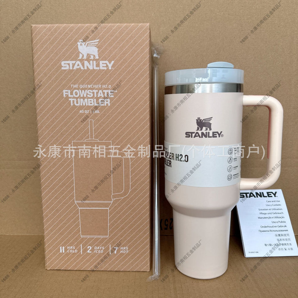 Stanley insulated straw cup - 304 stainless steel portable tumbler for outdoor, car, and sports use