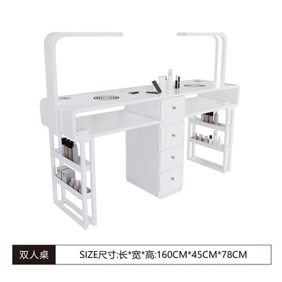 Widened 45cm nail table and chair set - special offer! economical single/double, light luxury, multi-functional, odorless, carbon steel with baked enamel finish