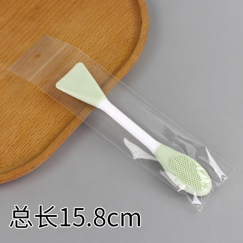 Beauty silicone brush facial mask brush makeup brush soft bristle head brush mud mask beauty tool fan-shaped fruit acid brush
