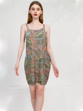 cross-border fashion  independent station  hot selling new 3d digital printing vest suspender dress
