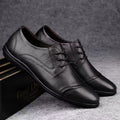 New versatile men's pointed-toe leather shoes - soft sole business casual loafers - perfect for work, security, or dad shoes - wholesale available