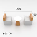 Office reception nappa leather sofa minimalist creative corner sofa waiting area sofa coffee table set