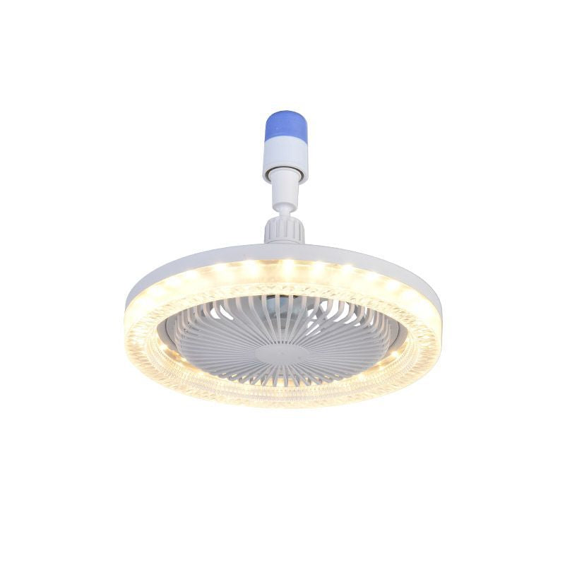 E27 screw-in bulb crystal fan light - integrated smart remote control crystal chandelier for home, bedroom, and kitchen