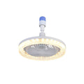 E27 screw-in bulb crystal fan light - integrated smart remote control crystal chandelier for home, bedroom, and kitchen