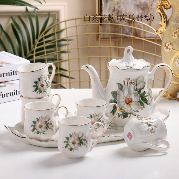 The whole set of tea making Jingdezhen tea set, cold kettle set ins tea tray, tea cup ceramic teapot with tray for home use