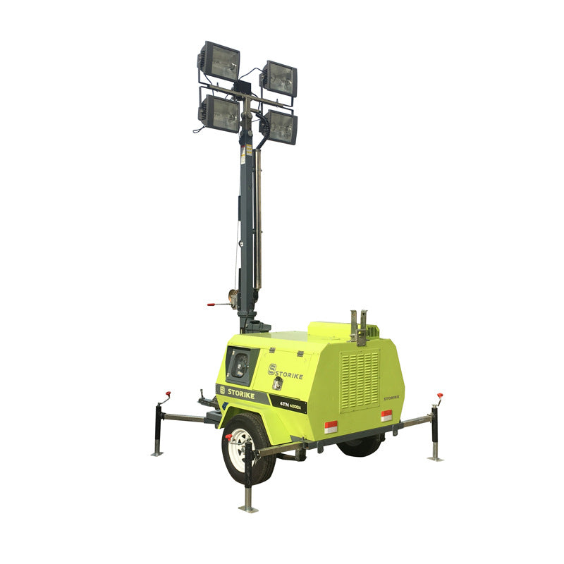 Four-lamp body lighting Night lighting Trailer Mobile lighthouse 7 meters 9 meters Lighting truck, vehicle-mounted lighting truck