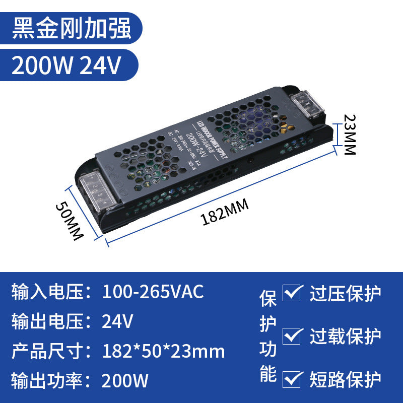 220v to dc 24v led strip light power supply - black diamond switching power supply - 60w 200w 300w 400w transformer