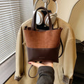satchelpatchwork bag for women new arrival 2025 super popular large capacity shoulder bucket bag retro niche crossbody bag