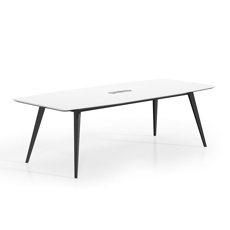 Conference table set: modern minimalist design for small meeting rooms, training, negotiations, live streaming, and office workstations