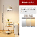 Wood style living room sofa corner floor lamp charging storage all-in-one coffee table lamp cream style bedroom atmosphere lamp