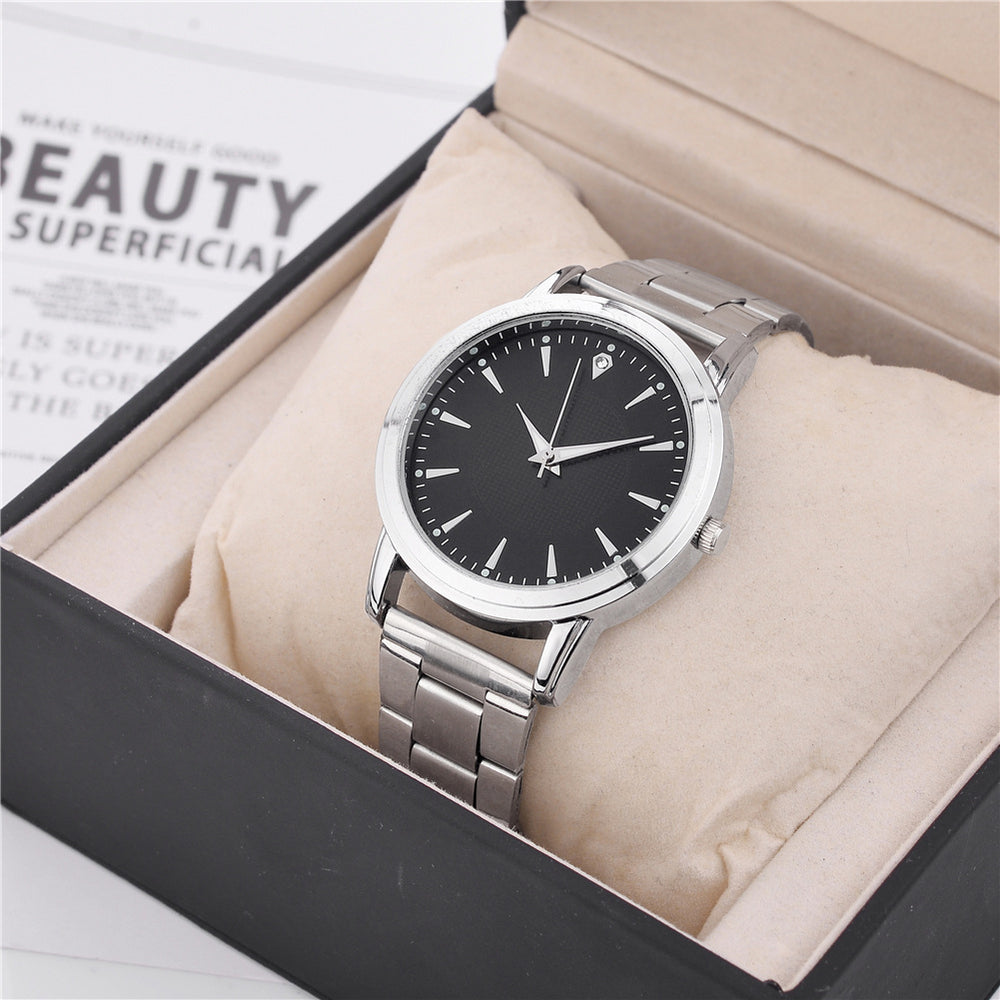 New arrivalcouple watch luminous steel strap watch women's watch men's quartz watch men's watch manufacturer wholesale large dial