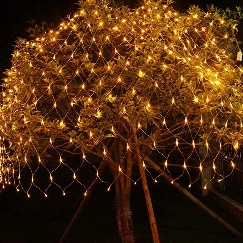 LED fishing net light outdoor ambient light waterproof net light colorful light string project lighting decorative light string light fishing net light