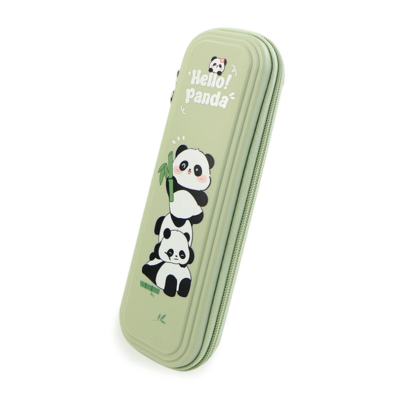 School season pencil case cartoon panda stationery case large capacity primary and secondary school students cute pencil case 2024 new pencil case