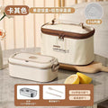 Insulated lunch box stainless steel microwave heating portable large capacity multi-layer for home office worker student lunch box