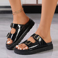 Exportplus size summerthick sole birkenstock sandals women's outwearnew arrivalretrocasual belt buckle open toe flip-flops