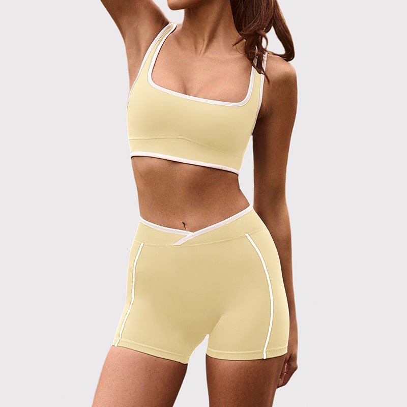butt lift, tummy control, slimming look chest pad, running fitness shorts, halter sports intimates bra, yoga wear suit for women