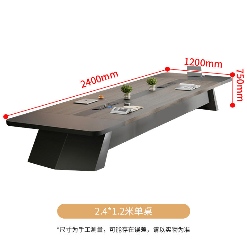 Saint-li conference table and chair set - minimalist conference room office desk, long table with rounded corners, large capacity for employee training