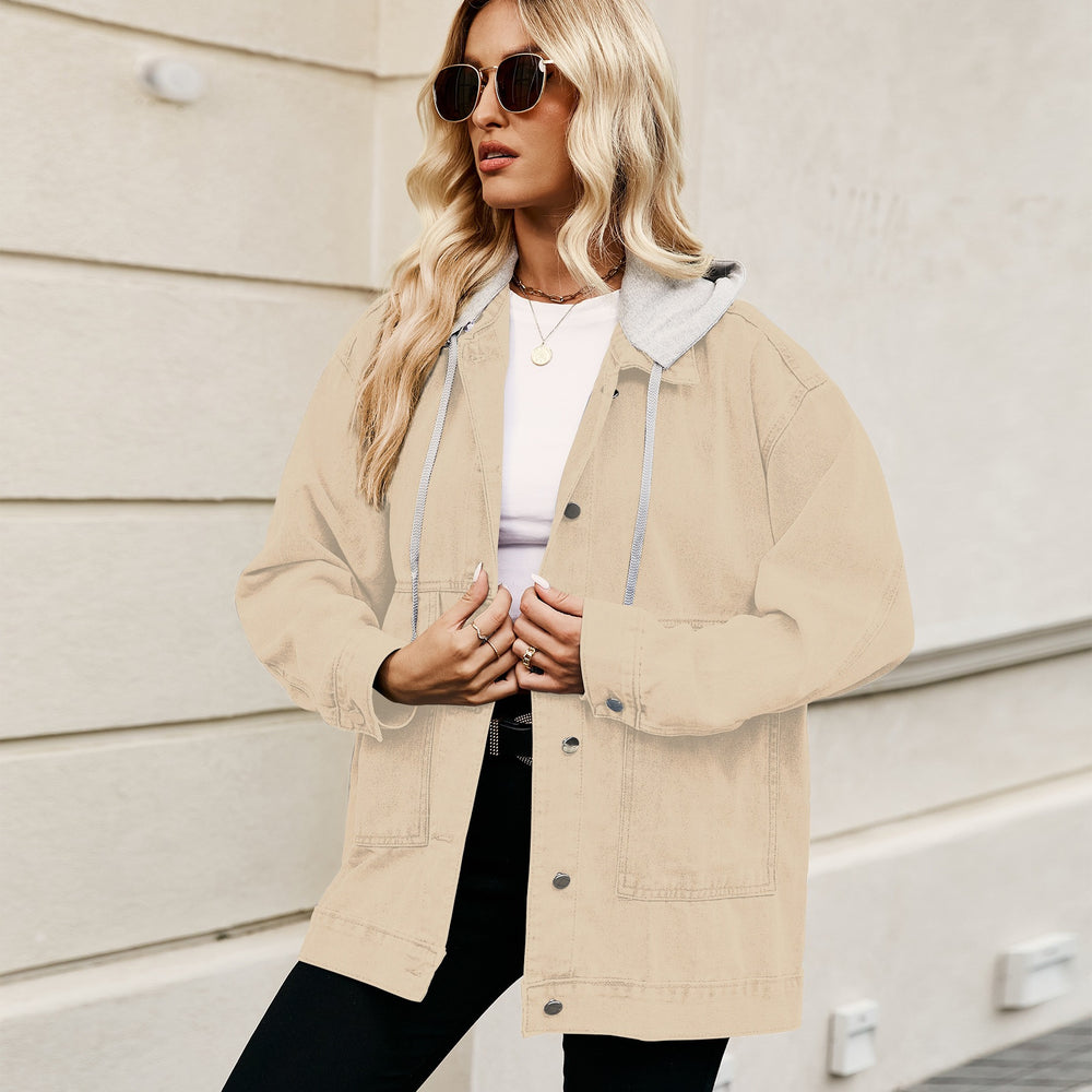 e-commerce   new versatile slimming retro classic loose denim casual jacket top for women