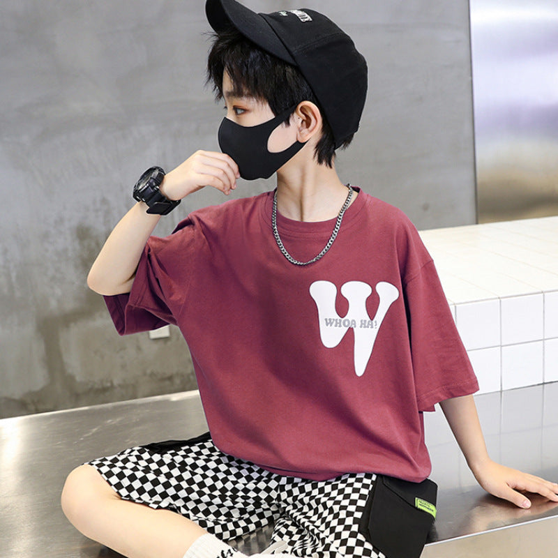 Kids' summer outfit set:  new boys' street style cool & edgy short-sleeve clothes for baby boys - summer toddler clothing