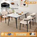 Rock slab dining table for home fully supported dining table and chair combination italian normcoreclassy modern casual rectangular dining table