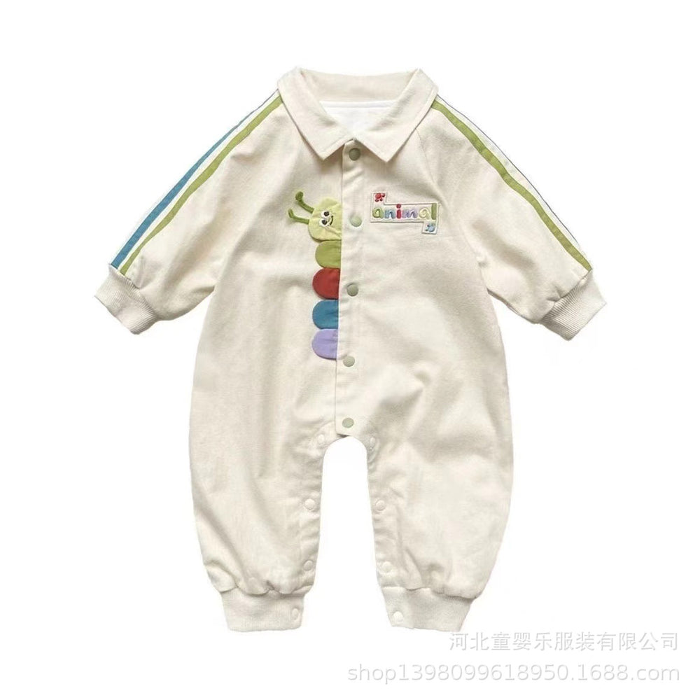 Baby clothes autumn romper cartoon crawling suit spring and autumn outing outfit super cute adorable boy's onesie