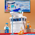Fishing toys, water play, housekeeping, dishwashing table, educational early education, kids toys, boat, can be stored, birthday gift, june 1st