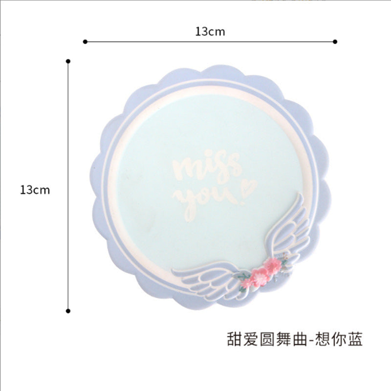 Car anti-slip mat pvc silicone coaster heat insulation pad decorative car creative cartoon interior center console organizer
