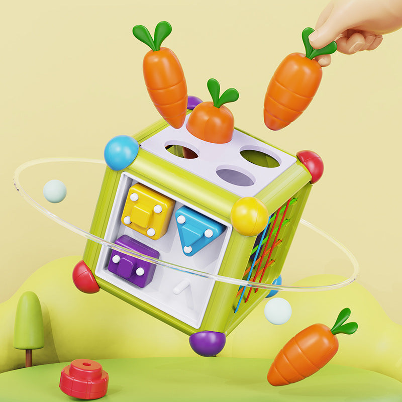 Cross-border Sessele Children's Early Education Polyhedron Hexahedron Toys Baby Puzzle Multi-play Radish Sessele