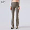 High-waisted yoga pants for women, stretchy flare leggings, fleece-lined, slimming, butt-lifting, fitness yoga wear, autumn/winter daw181