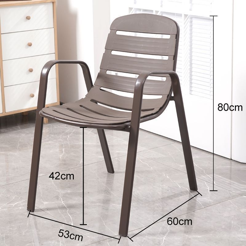 Rattan backrest chair for home chair plastic stool thickened backrest casual chair dormitory for home dining chair mahjong chair