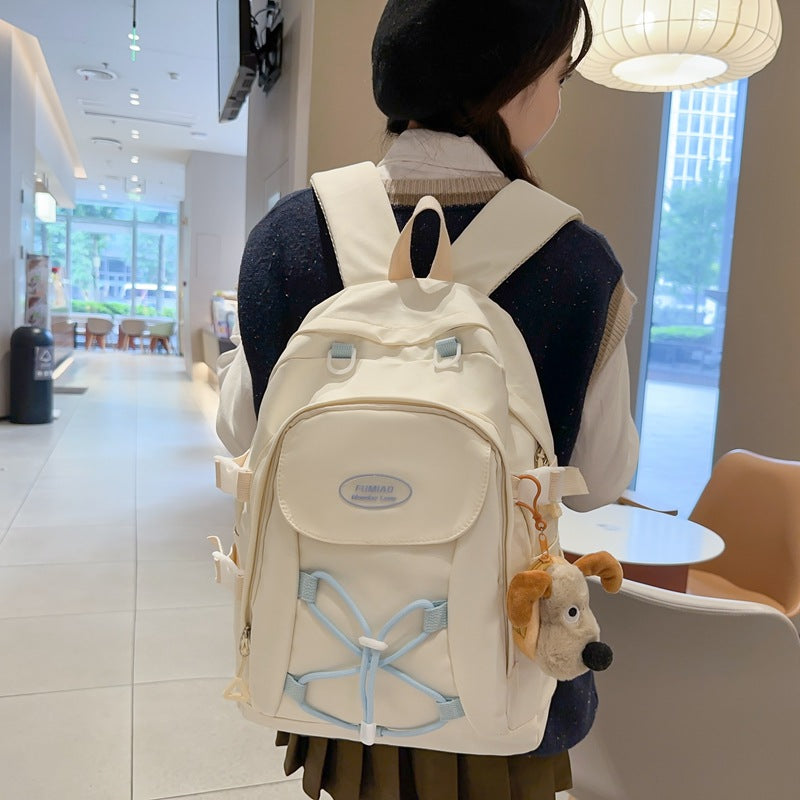 Student backpack Girls schoolbag Middle school student backpack Large capacity Junior high school backpack