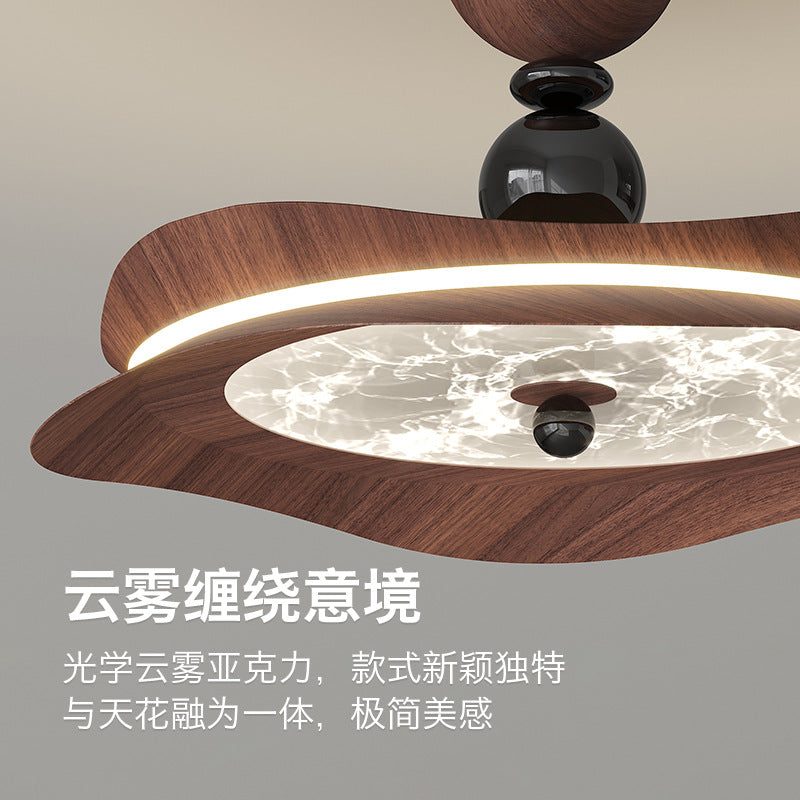 Medieval style bedroom ceiling light simple modern full spectrum eye protection retro walnut color room Zhongshan lighting