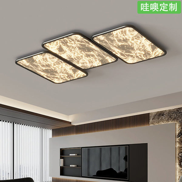 [Wow] Ceiling lamp simple and creative rectangular cloud hall lamp eye protection Italian warm designer master bedroom