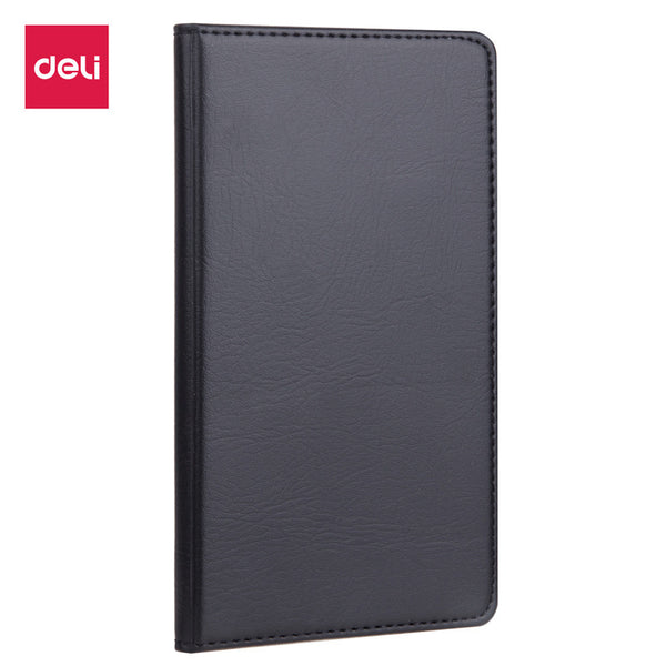 Deli 7903 Business Notebook PU book 175 * 95mm80 sheets/book Office leather book 48K notebook