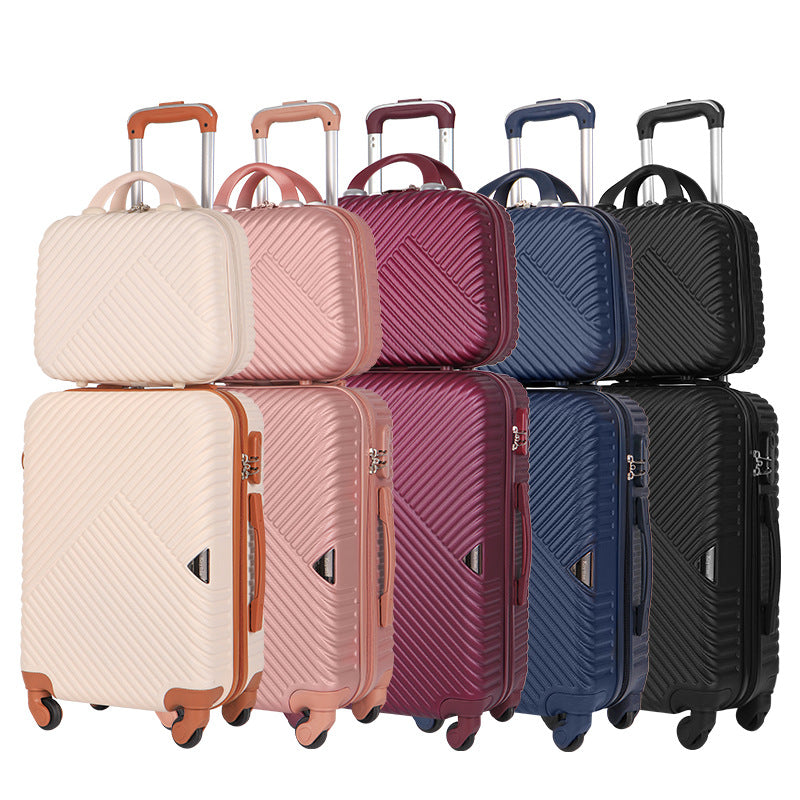 Cross-border multi-piece boarding suitcase gift travel password box waterproof universal wheel trolley case expandable