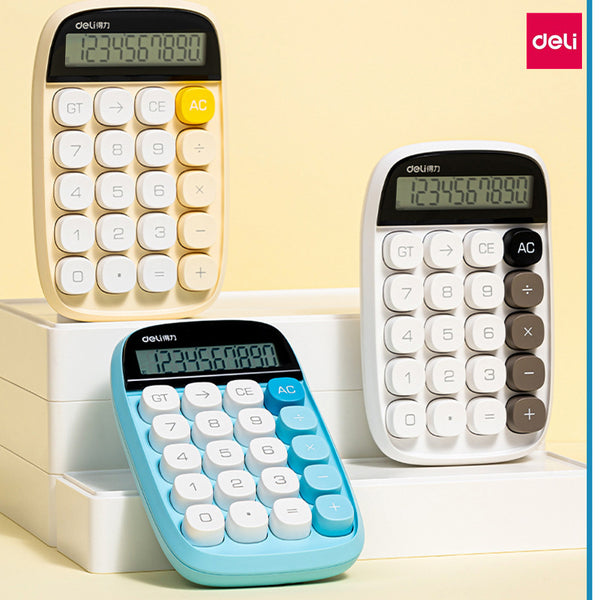 Deli TE35 calculator computer button feel desktop computer wear-resistant durable high-value calculator